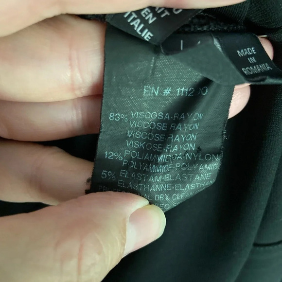 Derek Lam V Neck Black Silhouette Seam Dress US Sz 10 Italy - Picture 6 of 12